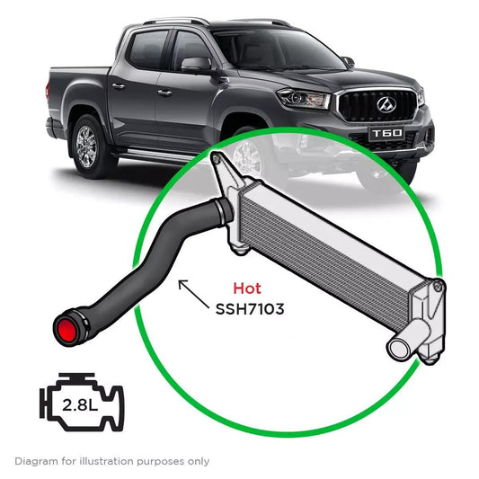 Saas Silicone Intercooler Pipe LDV T60 17-21 Hot Side SSH7103