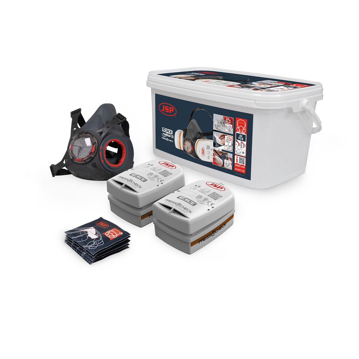 Prochoice FT8 Half Mask Handy Tub A2P2 + Wipes BHT0B3-0L5-UAN