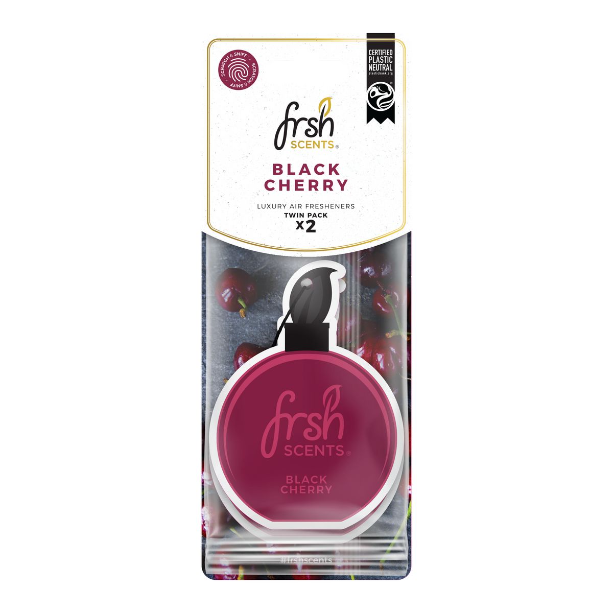 Frsh Scents Paper Air Freshener - Black Cherry 2pk FR1386