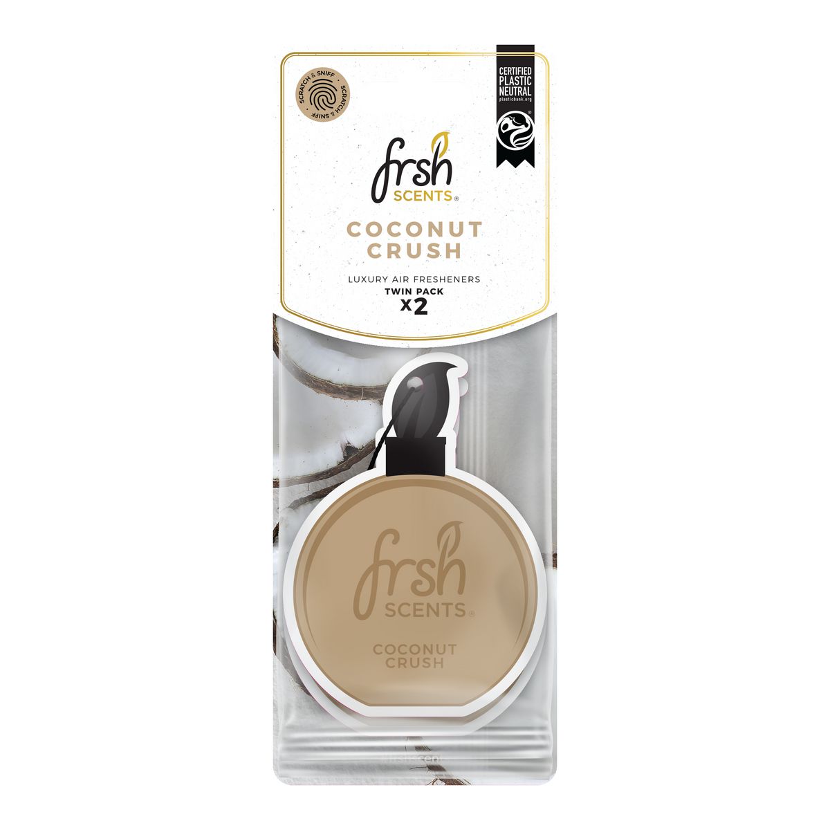 Frsh Scents Paper Air Freshener - Coconut Crush 2pk FR1409