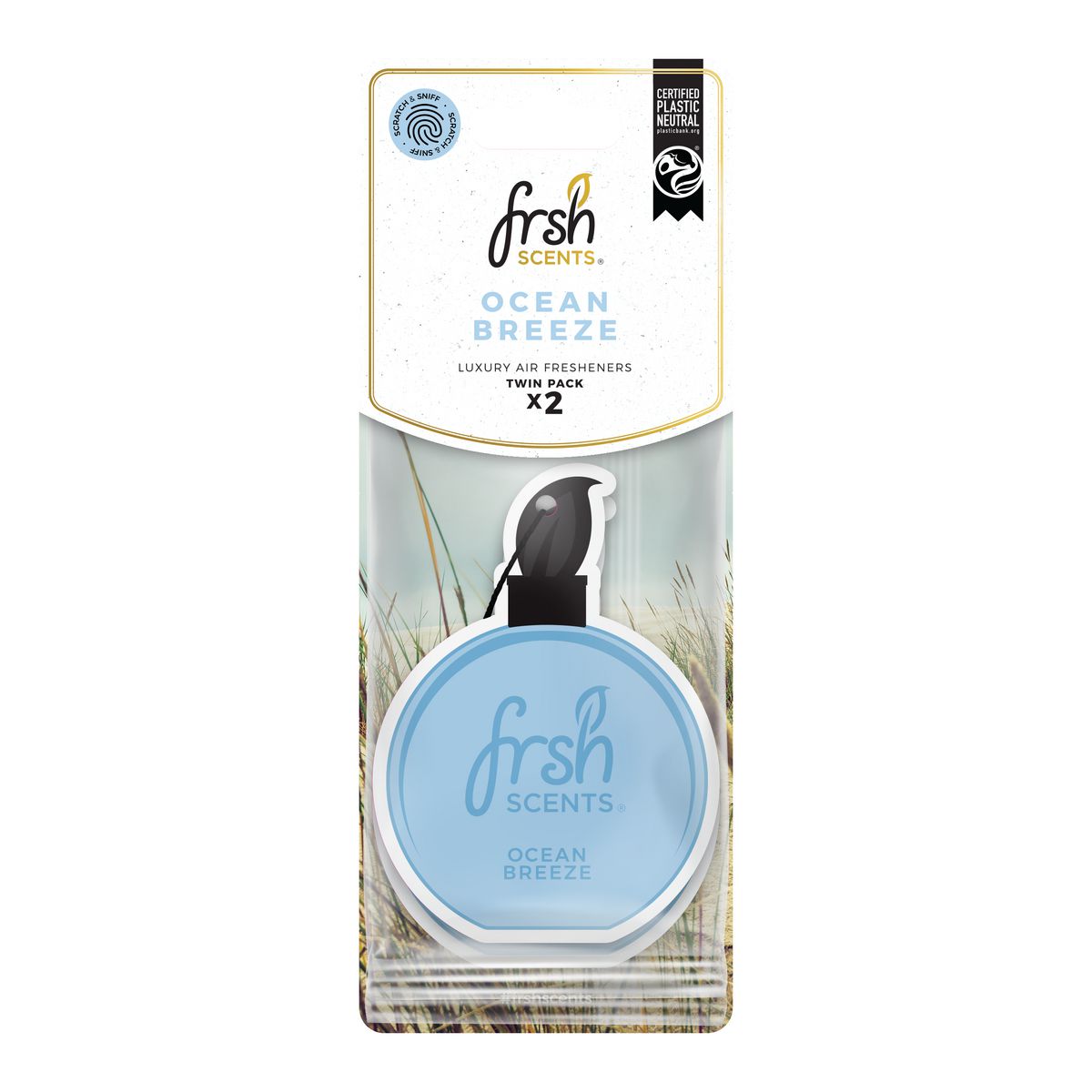 Frsh Scents Paper Air Freshener - Ocean Breeze 2pk FR1468