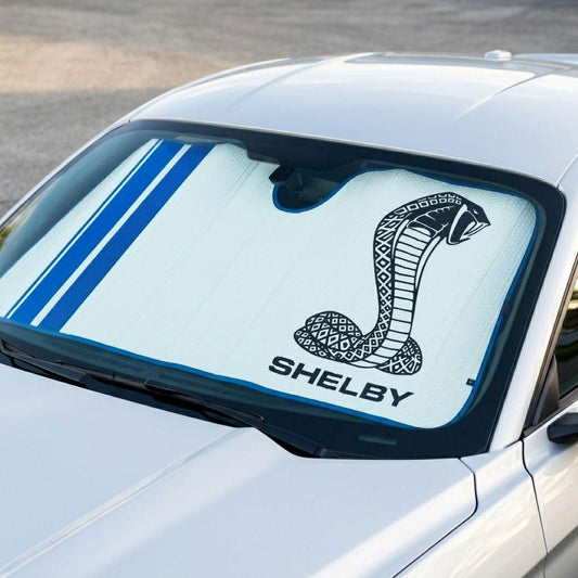 Shelby Cobra Accordion Sunshade White 8903413