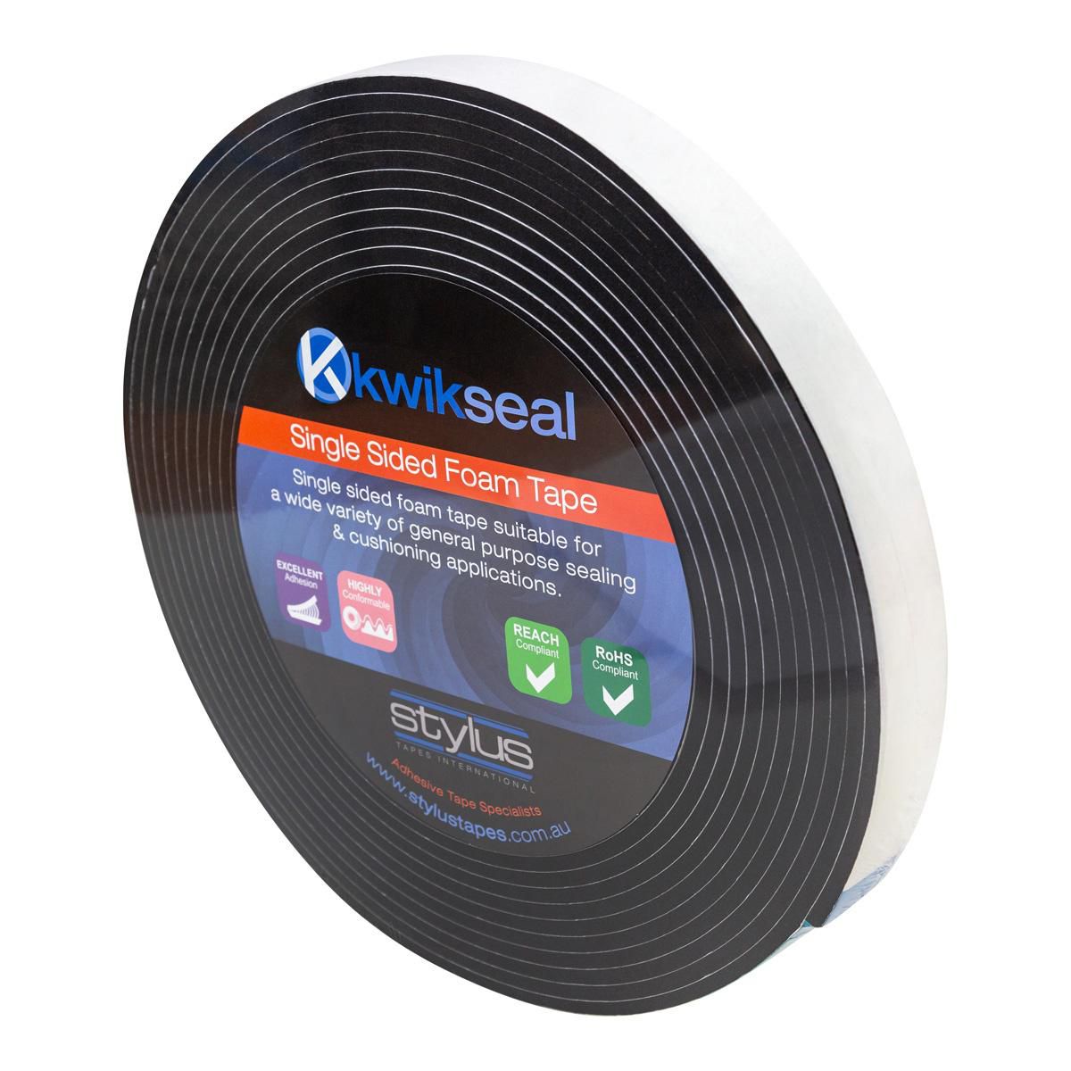 Stylus EPDM Foam Tape 24mm x 5m Black 7078-20