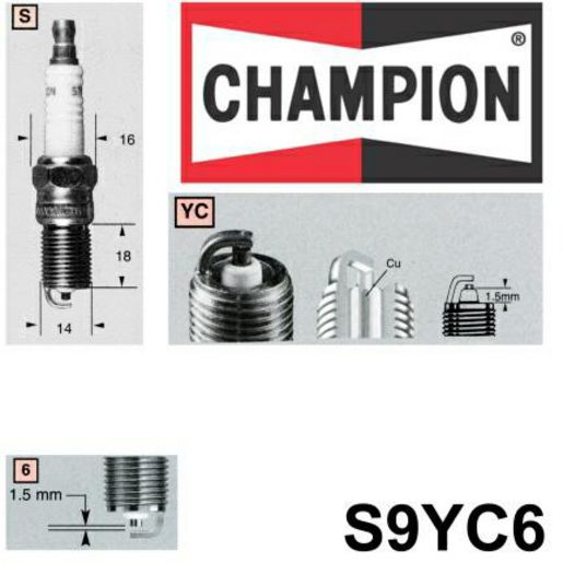 Champion Copper Plus Spark Plug S9YC6
