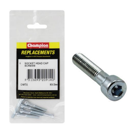 Champion Cap Screw Socket Head HT M5 x 35mm 6Pk C1417-3