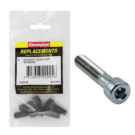 Champion Cap Screw Socket Head HT M10 x 25mm 4Pk C1417-14