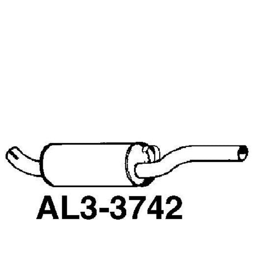 Walker Exhaust Muffler-Exhaust (Use M3742) AL3-3742