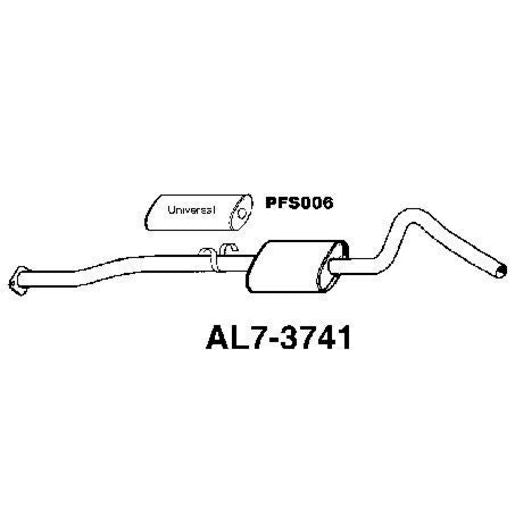 Walker Exhaust Muffler-Exhaust AL7-3741