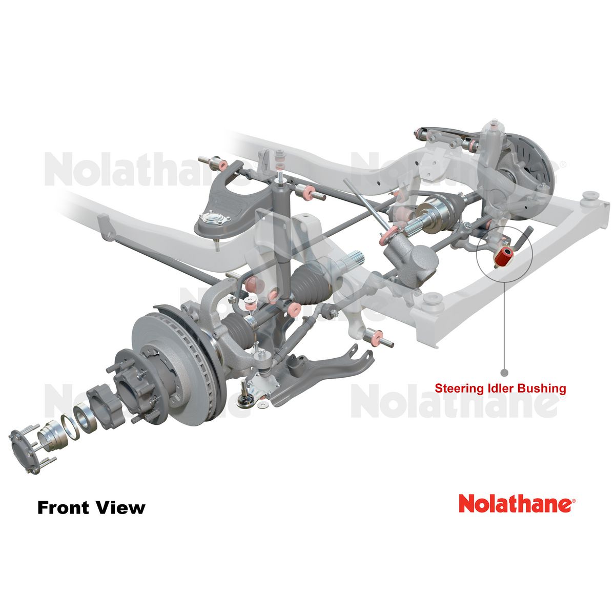 Nolathane Steering Idler Bush Kit 41076