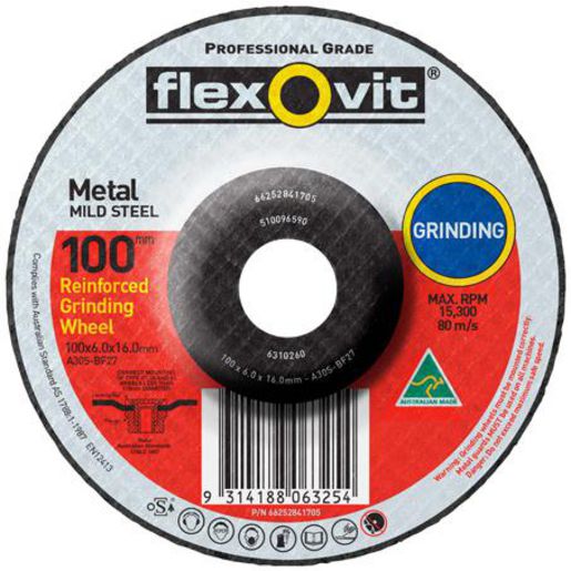 Flexovit Metal Grinding Wheel 100mm 66252841705