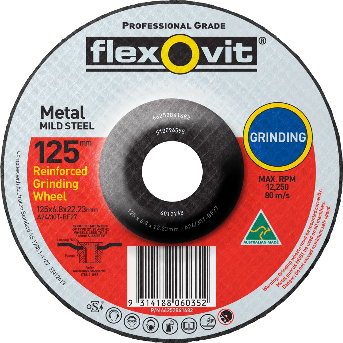 Flexovit Metal Grinding Wheel 125mm 66252841682