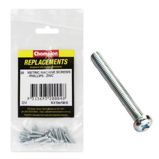Champion Screw Self Tapp Panhead Phillips M4 x 16mm 20Pk C21-5