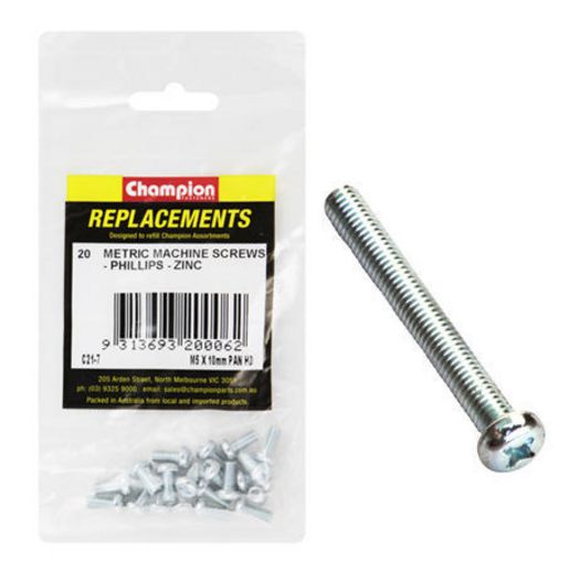 Champion Screw Self Tapp Panhead Phillips M5 x 10mm 20Pk C21-7