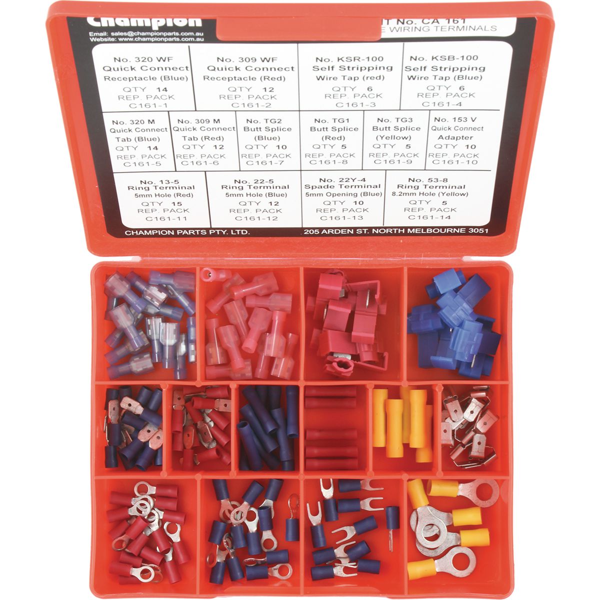 Champion Fasteners Insulated Wiring Terminal Assortment CA161