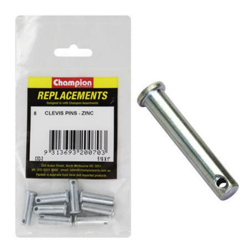Champion Fasteners ClEVis Pin 5/16In X 1In Zinc Plated C52-3