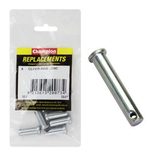 Champion Fasteners Clevis Pin 3/8in x 1in Zinc Plated C52-6