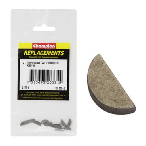 Champion Fasteners Woodruff Key 3/32in x 1/2in C177-1