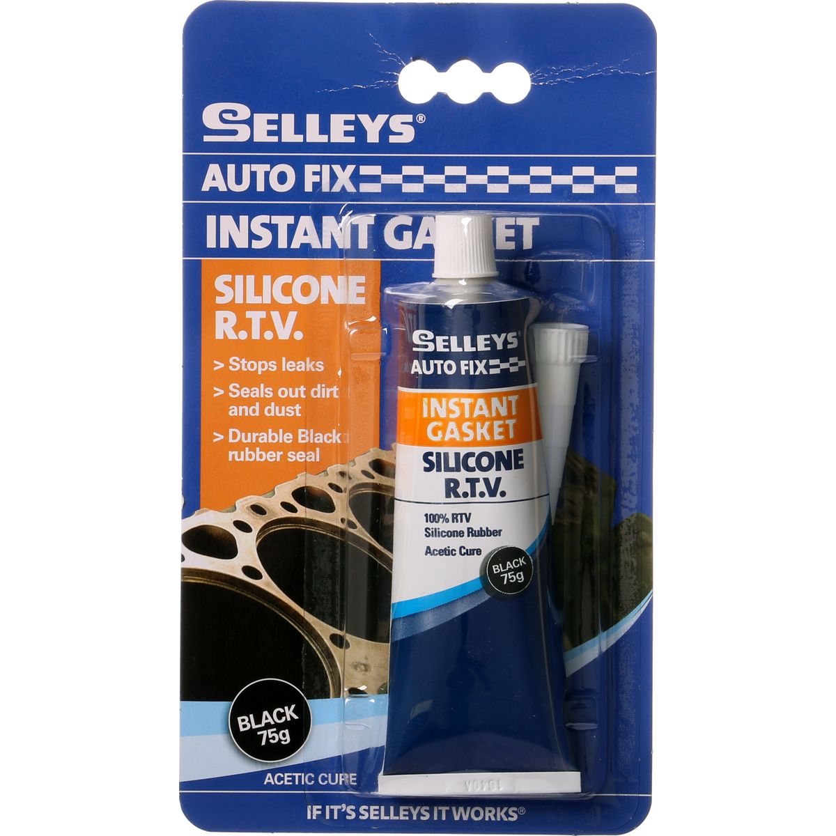 Selleys Autofix RTV Instant Gasket 75g Black AF05