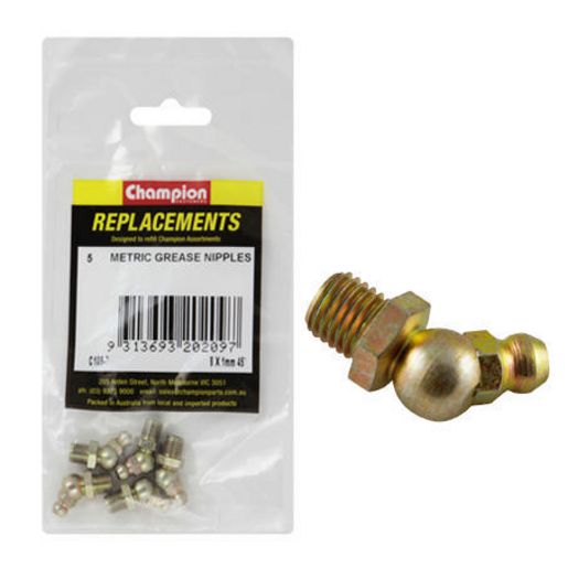 Champion Grease Nipple 45° M8 x 1.00mm 5Pk C109-7