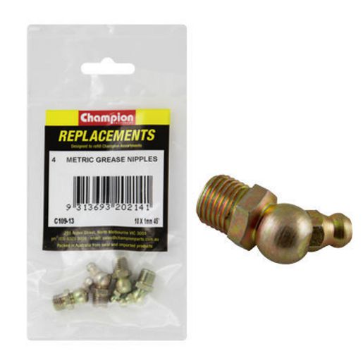 Champion Fasteners Grease Nipple M10 X 1mm-45 Degrees C109-13