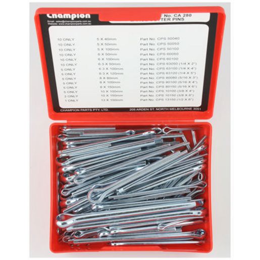 Champion Split Pin Large Diameter Assortment Pack 11 Sizes 93Pk CA280