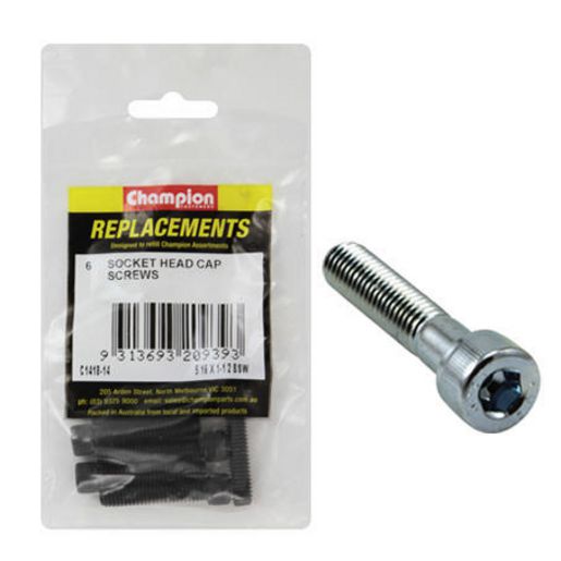 Champion Fasteners Socket Head Cap Screw High Tensile BSW 5/16in x 1 1/2in Zinc Plated C1418-14