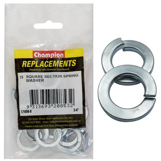 Champion Fasteners Washer Spring Square Section  3/16in Zinc Plated C1008-1