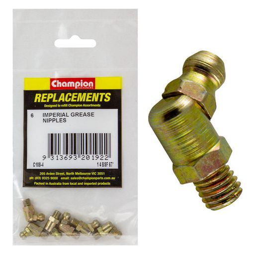 Champion Fasteners Grease Nipple 1/4in BSF 67.5 Refill Pack C108-4