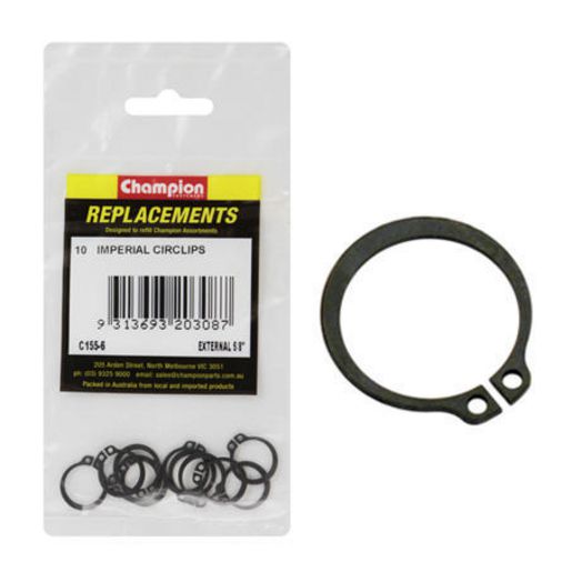 Champion Fasteners Circlip External Shaft 5/8in (STW16) Refill Pack C155-6