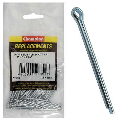 Champion Fasteners Split Pin 2.5 x 32mm Zinc Plated Refill Pack C1152-5