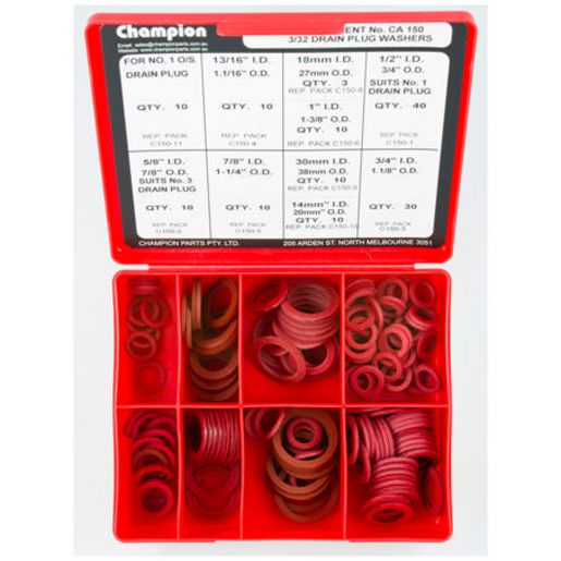 Champion Fasteners 3/32 Fibre Washer Assortment CA150