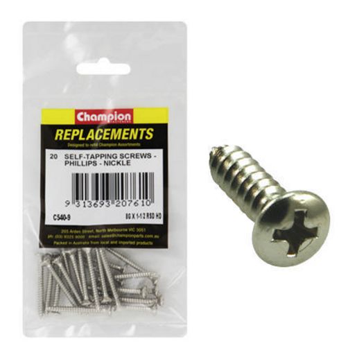 Champion Fasteners Self TaPPEr Screw Rsd Phillips 4.2 X 38mm Nickel Plated C540-9