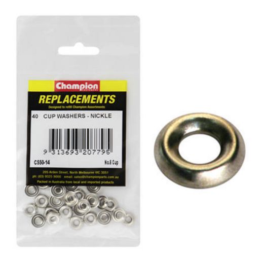 Champion Fasteners Washer Cup Steel 3.5mm Nickel Plated C550-14