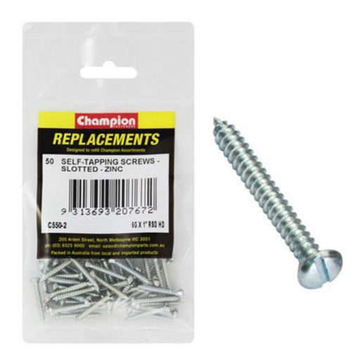 Champion Fasteners Self Tapper Screw Rsd Combo 3.5 x 25mm Zinc Plated C550-2