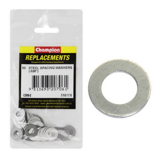 Champion Fasteners Washer Flat Spacing 5/16in x 11/16in x 22G (.028in) C500-2