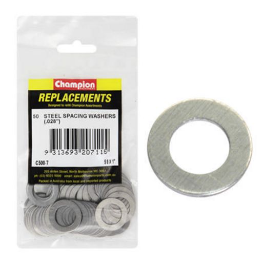 Champion Fasteners Washer Flat Spacing 5/8in x 1in x 22G Thick (.028in) C500-7