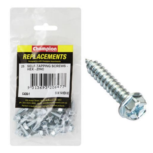 Champion Fasteners Self TaPPEr Screw He X Combo 6.3 X 16mm Zinc Plated C430-1