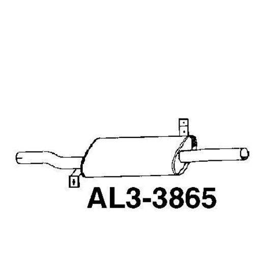 Walker Exhaust Muffler-Rear (Use M8422) AL3-3865