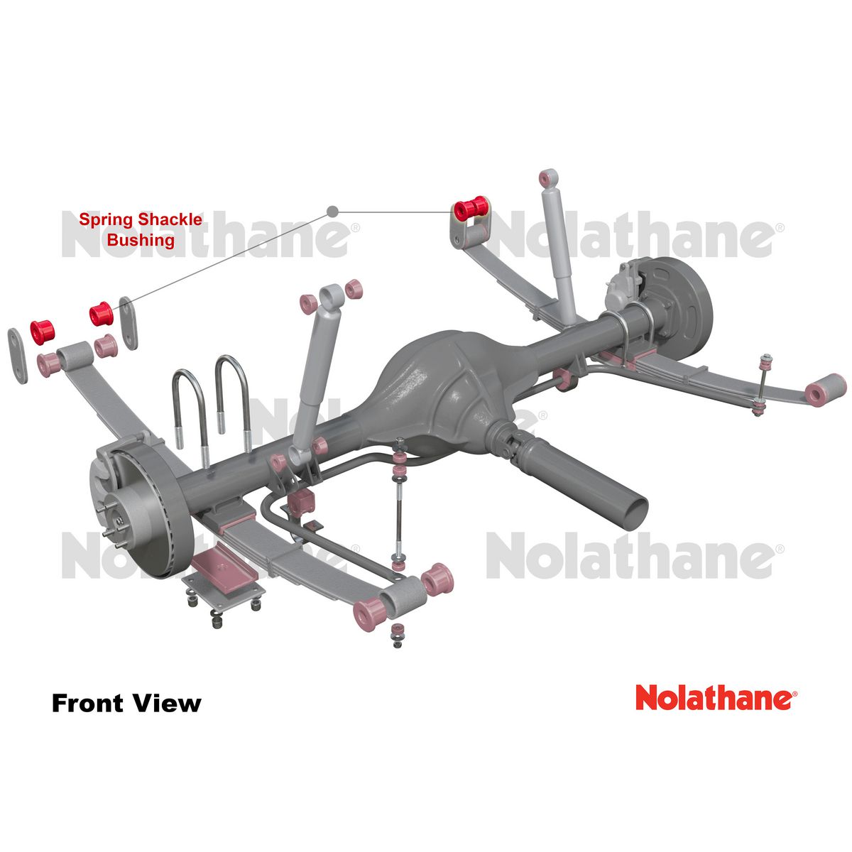 Nolathane Rear Spring Shackle Bushing Kit 47406