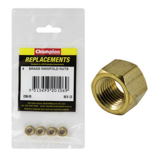 Champion Fasteners Manifold Nut Brass M8 x 1.25mm C95-10