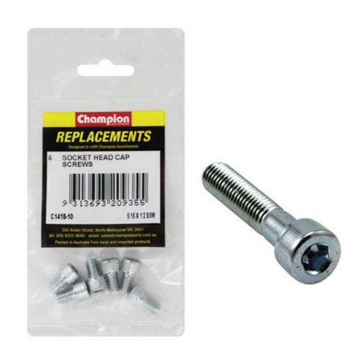 Champion Fasteners Socket Head Cap Screw High Tensile BSW 5/16in x 1/2in Zinc Plated C1418-10