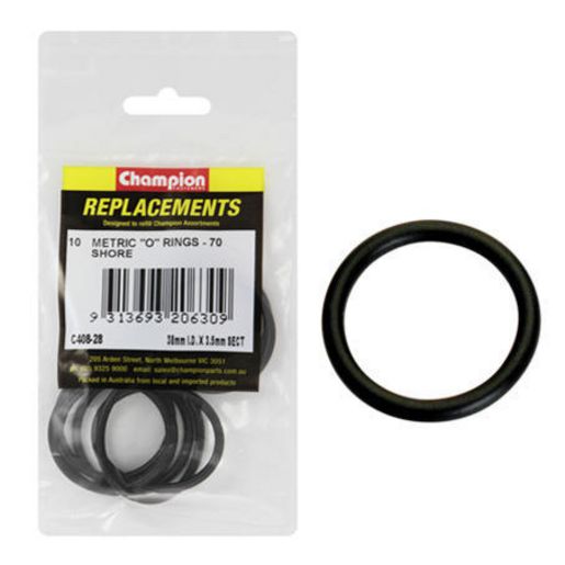 Champion Fasteners O Ring Nitrile Rubber 70 Shore 38mm x 3.5mm Refill Pack C408-28