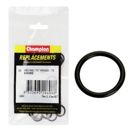 Champion Fasteners O Ring Nitrile Rubber 70 Shore 13mm x 2mm Refill Pack C408-6