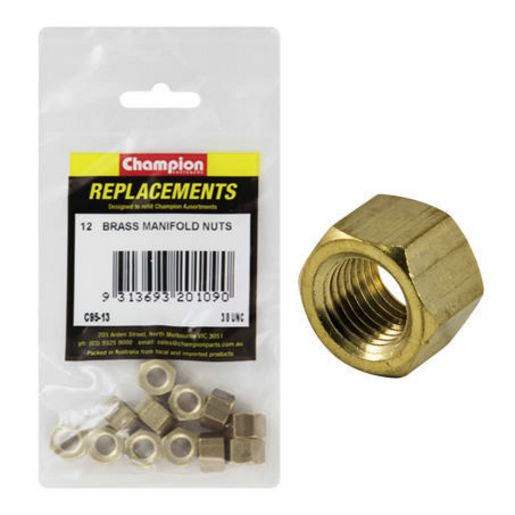 Champion Fasteners Manifold Nut Brass 3/8in UNC C95-13