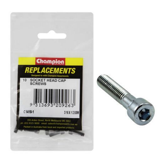 Champion Fasteners Socket Head Cap Screw High Tensile BSW 3/16in x 1/2in Zinc Plated C1418-1