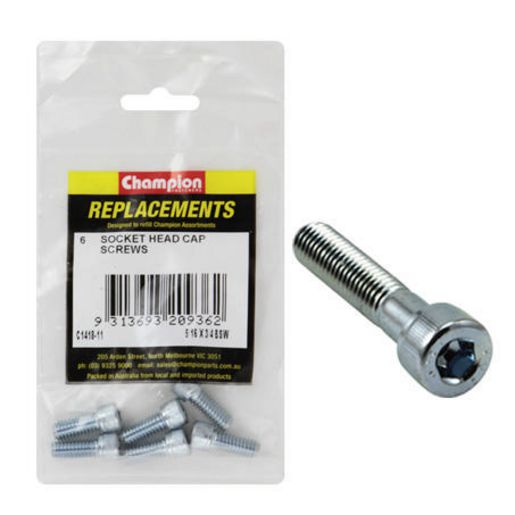 Champion Fasteners Socket Head Cap Screw High Tensile BSW 5/16in x 3/4in Zinc Plated C1418-11