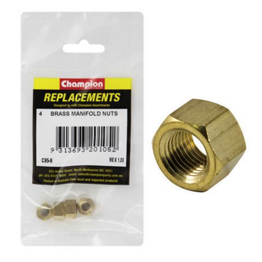 Champion Fasteners Manifold Nut Brass M8 x 1.00mm C95-9