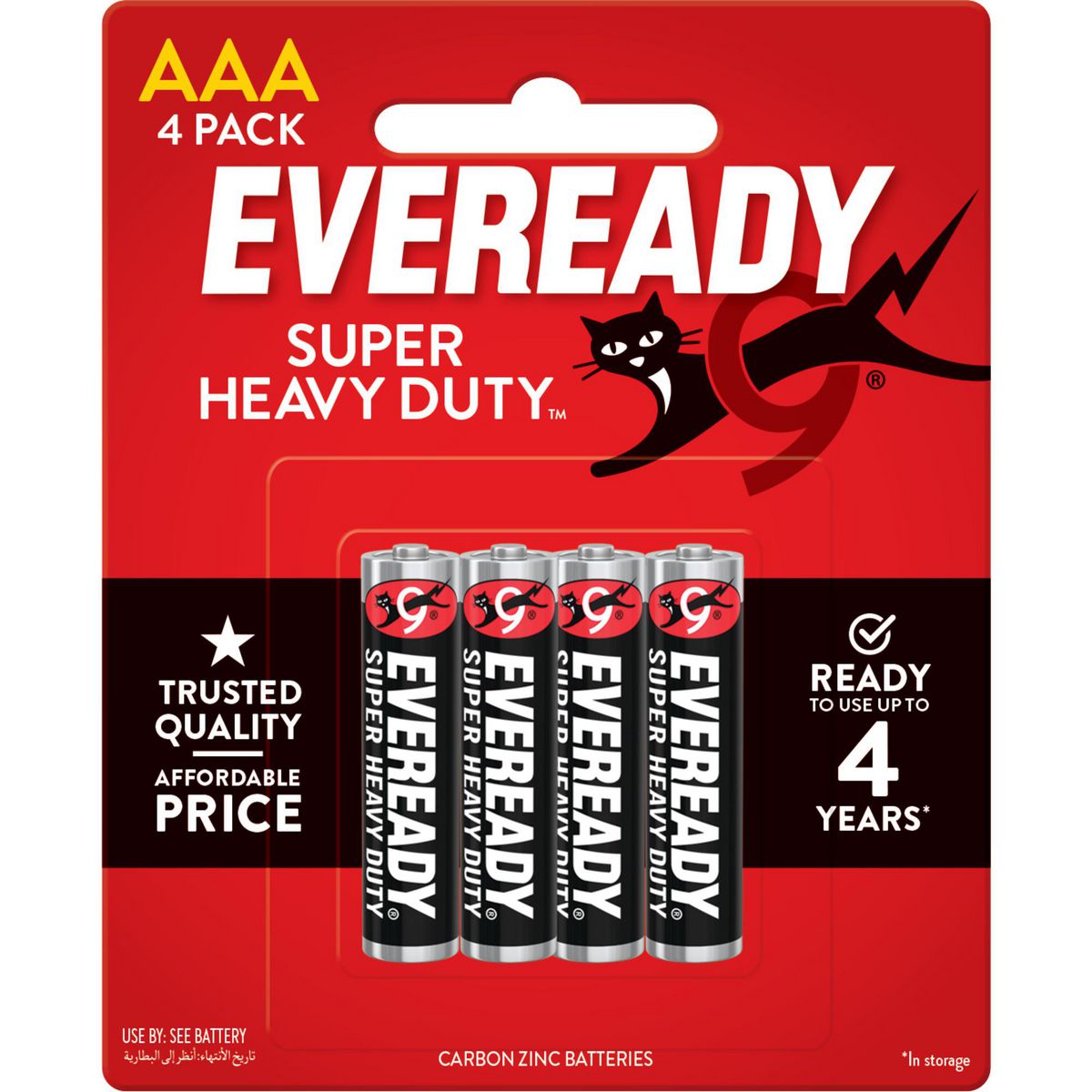 Eveready AAA Battery Super Heavy Duty 4Pk 1212BP4