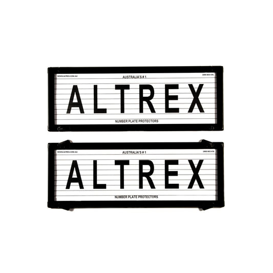 Altrex Number Plate Cover 6 Figure Black With Lines