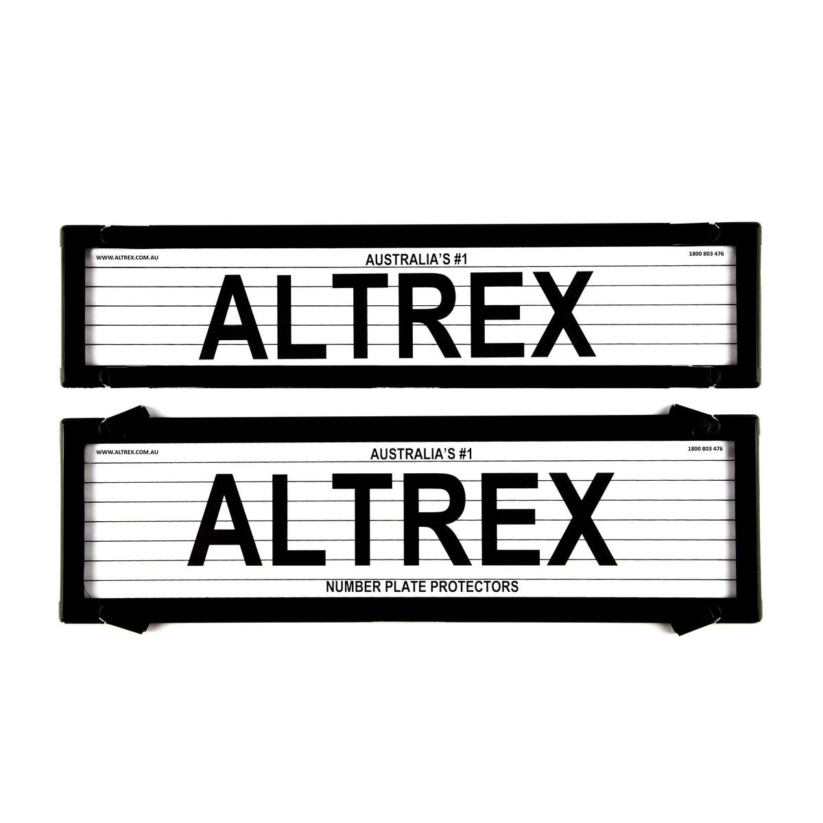 Altrex Number Plate Cover 6 Figure Black With Lines Premium Combination NSW SA
